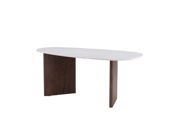Mmilo Grönvik Oval Dining Table 180x90 cm – Light Grey, Spraystone MDF Top, Scandinavian Design