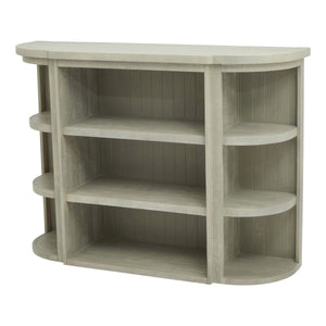 Saltaire Collection 3-Shelf Dresser Top – Handmade Pine, Grey Finish, Contemporary Curved Design