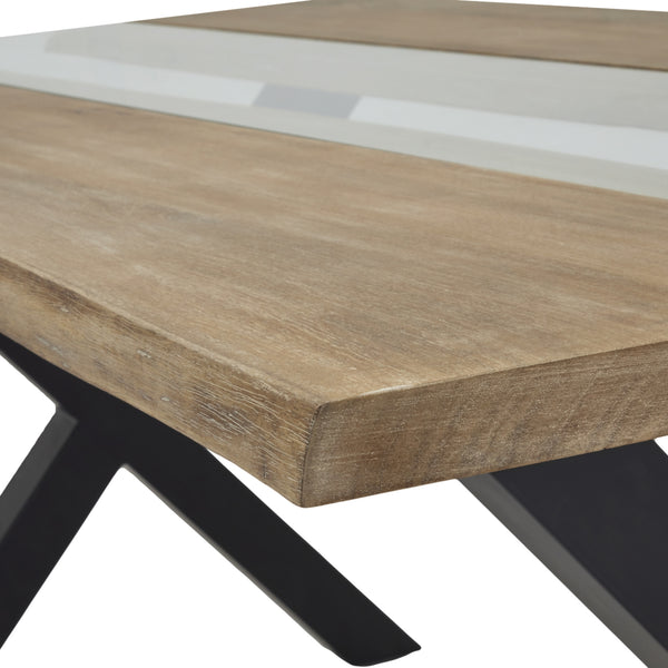 Live Edge Collection Light Acacia River Dining Table – Natural Edge 180cm Dining Table - My Store