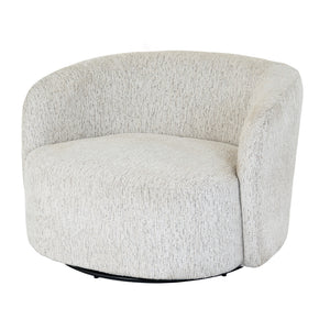 Sorelle Swivel Chair – White Curved Fabric Swivel Accent Chair - My Store