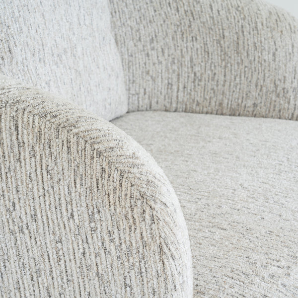 Sorelle Swivel Chair – White Curved Fabric Swivel Accent Chair - My Store