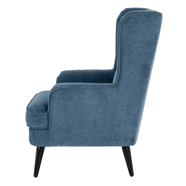Vellis Wingback Armchair – Blue Fabric Wingback Accent Chair - My Store