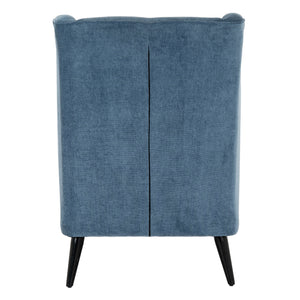 Vellis Wingback Armchair – Blue Fabric Wingback Accent Chair - My Store
