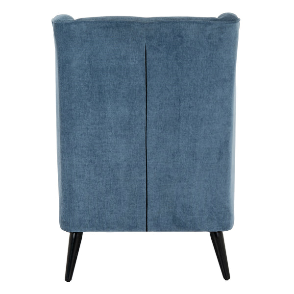 Vellis Wingback Armchair – Blue Fabric Wingback Accent Chair - My Store