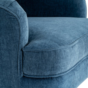 Vellis Wingback Armchair – Blue Fabric Wingback Accent Chair - My Store