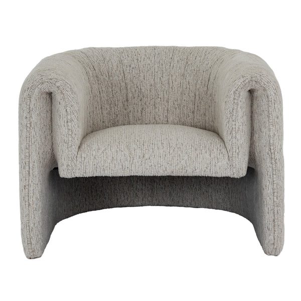 Avia Mist Armchair – Soft Grey Upholstered Lounge Chair with Low Profile & Textured Weave - My Store
