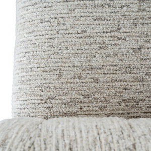 Avia Mist Armchair – Soft Grey Upholstered Lounge Chair with Low Profile & Textured Weave - My Store