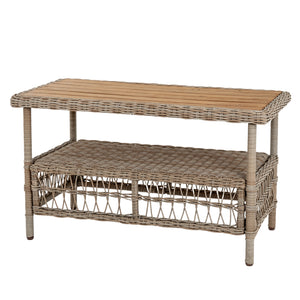 Provence Collection Outdoor 4 Seater Lounge Set Modern Weather-Resistant Garden Sofa Set with Neutral Finish