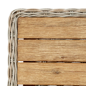 Provence Collection Outdoor 4 Seater Lounge Set Modern Weather-Resistant Garden Sofa Set with Neutral Finish