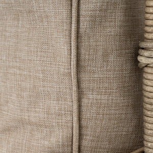 Provence Collection Outdoor 4 Seater Lounge Set Modern Weather-Resistant Garden Sofa Set with Neutral Finish