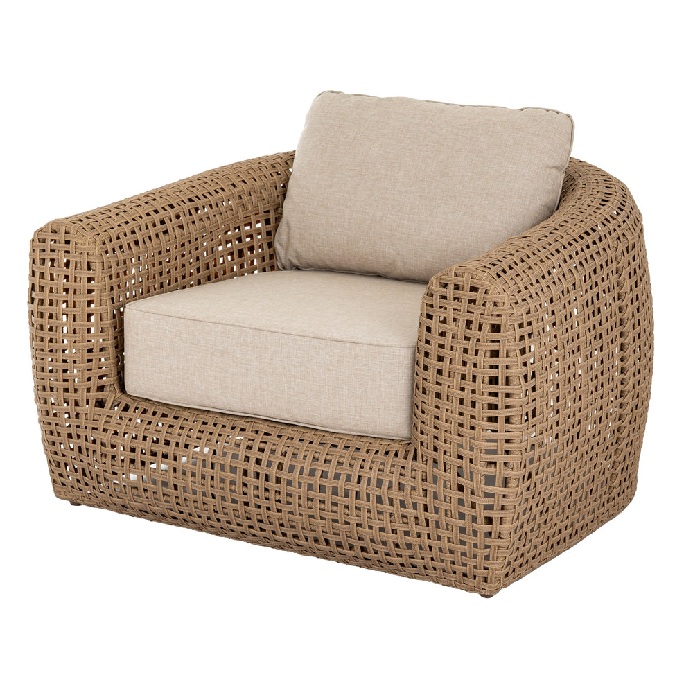 Bloom Collection Outdoor Large Lounge Chair – Oversized Weather-Resistant Outdoor Seating with Cushioned Comfort