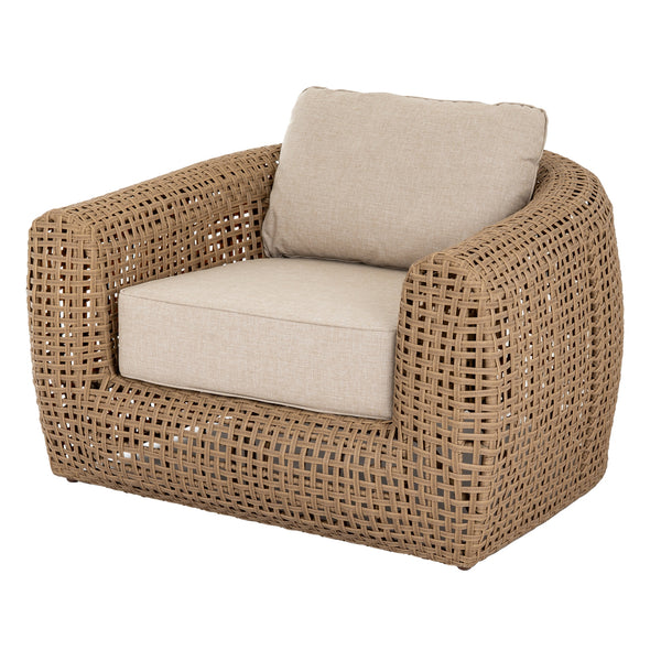 Bloom Collection Outdoor Large Lounge Chair – Oversized Weather-Resistant Outdoor Seating with Cushioned Comfort