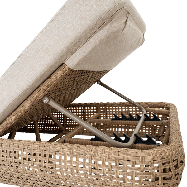 Bloom Collection Outdoor Sunbed Weather-Resistant Modern Lounger for Poolside & Garden