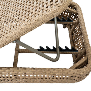 Bloom Collection Outdoor Sunbed Weather-Resistant Modern Lounger for Poolside & Garden