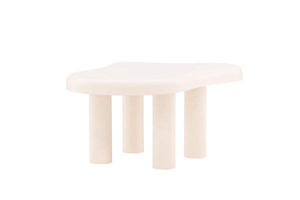 Mmilo Strömstad Sofa Table 100x71 cm – White MDF Coffee Table, Modern Nordic Design for Living Room