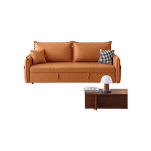 SB172 Two Seater Sofa Bed – Modern Space-Saving Convertible Sofa with Leathaire Upholstery, Comfortable Guest Sleeper, Available in Multiple Colours