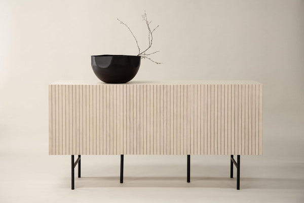 Björkön Low Cabinet Storage | Whitewash Scandinavian Furniture