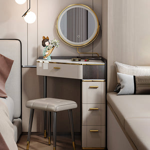 Amigo Small Corner Dressing Table with LED Mirror