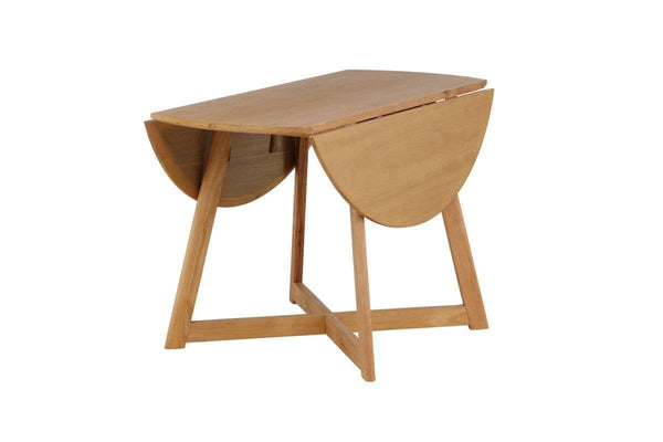 Mmilo Yakidon Round Dining Table, Oak Finish, Foldable Edges – 120×120×75 cm