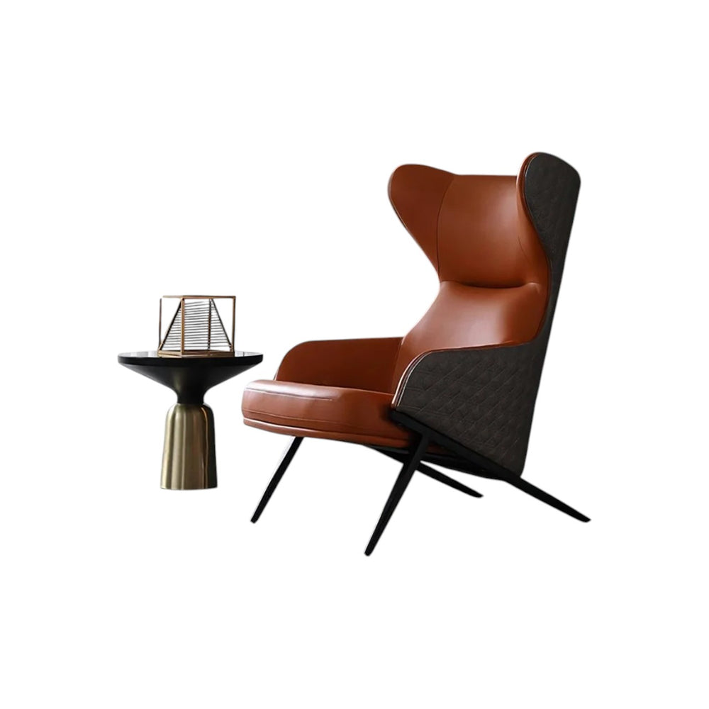Tige Accent Armchair, PU Leather Upholstered Modern Lounge Chair with Painted Steel Frame – Contemporary Living Room & Office Seating (Multiple Colors) - My Store