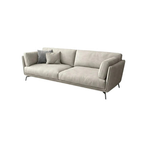 Reynold 2/3 Seater Modern Sofa – Leathaire Upholstered Contemporary Couch with High-Density Foam Cushioning, Wooden Frame Living Room Furniture (Two/Three Seater Option)