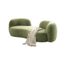 Elara Modern Curved 2 Seater Bouclé Sofa – Contemporary Upholstered Lounge Couch, Soft Plush Seating, Elegant Curved Design Sofa for Living Room & Office
