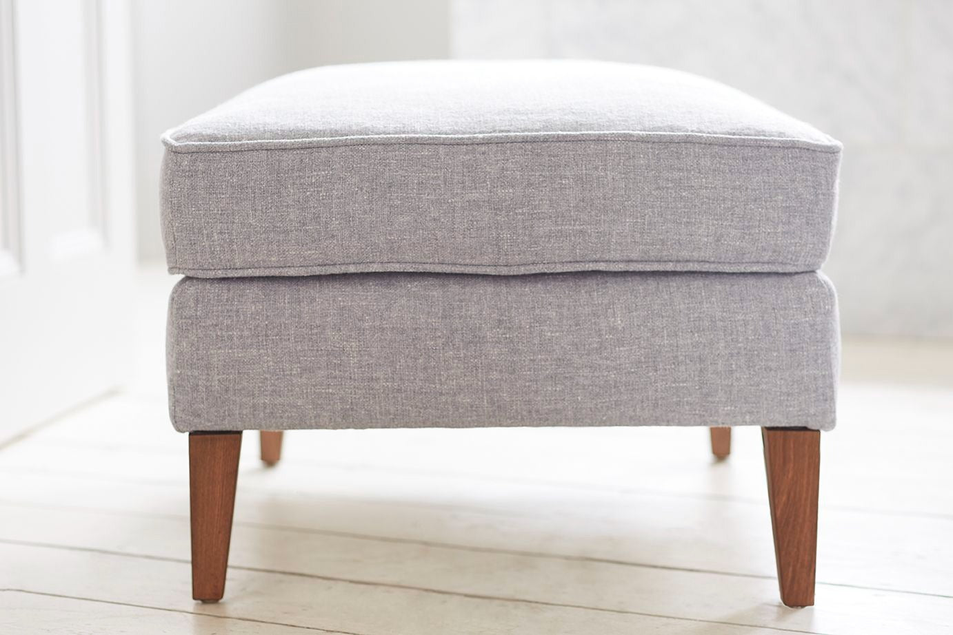 Iggy Medium Rectangular Footstool in Pumice House Basket Weave