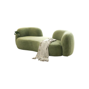 Elara Modern Curved 3 Seater Bouclé Sofa – Contemporary Upholstered Lounge Couch, Plush Soft Seating, Elegant Curved Designer Sofa for Living Room & Office