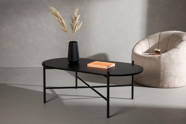 Pueblo Sofa Table, Black – Modern Scandinavian Coffee Table by Mmilo