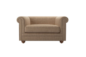 Patrick Unbuttoned Loveseat in Pumice House Basket Weave