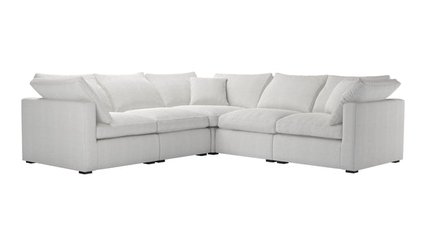 Long Island Slim Medium Corner Sofa in Pumice House Basket Weave