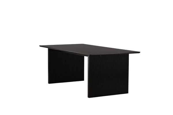 Mmilo Vail Rectangular Dining Table – 200x100 cm, Black MDF, Nordic Design, Modern Dining Table for 6–8 People