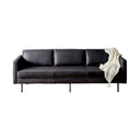 Barbican 3 Seater Real Leather Sofa – Modern Brown Leather Couch with High-Density Foam Cushions, Contemporary Living Room Sofa (Available in 2 & 3 Seater)