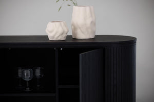 Fjällbacka High Storage Cabinet | Black Oak Scandinavian Design