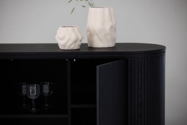 Fjällbacka High Storage Cabinet | Black Oak Scandinavian Design