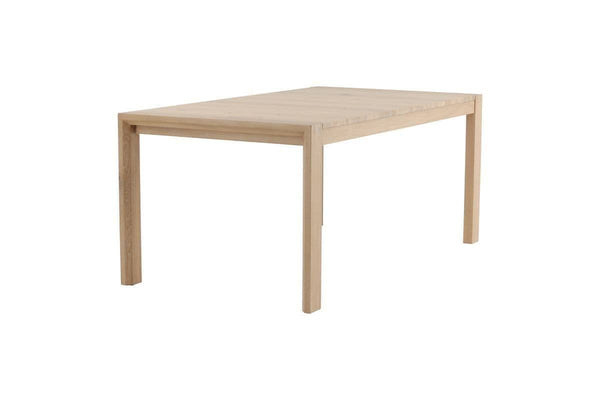Slider Extendable Dining Table – Whitewash Finish, 170+40+40cm Modern 10-Seater