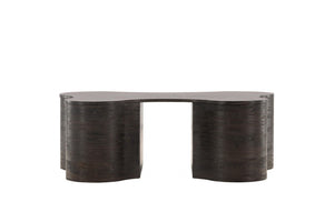 Larvik Coffee Table in Mocca | Modern Stylish MDF & Veneer Table with Rounded Edges