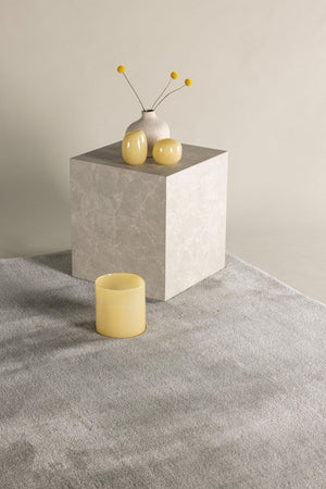 Blanca Light Grey Rectangular Carpet | 230x160 cm Soft Polyester Area Rug