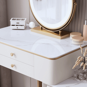 Lakin White Dressing Table with Mirror