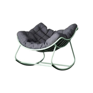 Seattle Metal Rocking Chair – Indoor & Outdoor Garden Rocker Chair, Contemporary Patio Lounge Seating (Green, Black, Yellow)