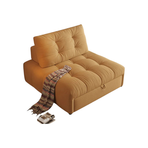 Alhassan 2-in-1 Sleeper Armchair Bed – Convertible Single Seater Sofa Bed, Leathaire Upholstered Folding Lounge Chair with High Density Foam, Modern Space-Saving Design (White, Grey, Green, Orange)