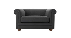 Patrick Unbuttoned Loveseat in Pumice House Basket Weave