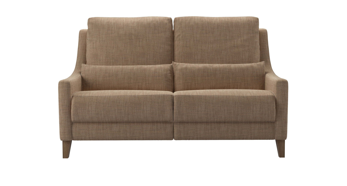 High Back Iggy 2 Seat Recliner Sofa in Pumice House Basket Weave
