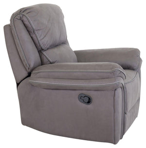 Saranda Grey Recliner Armchair | Microfiber Upholstery, Adjustable Back & Footrest