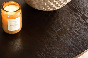 Bianca Round Sofa Table, Mocca – Modern Coffee Table in MDF & Veneer by Mmilo