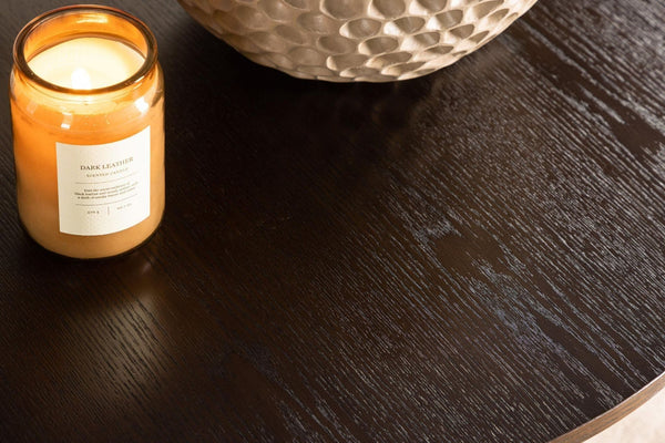 Bianca Round Sofa Table, Mocca – Modern Coffee Table in MDF & Veneer by Mmilo