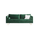 Hanoi Velvet Two Seater Sofa – Modern Contemporary 2-Seater Couch with Painted Steel Legs, Comfortable Upholstered Living Room Sofa (Grey, Blue, Green, Yellow)