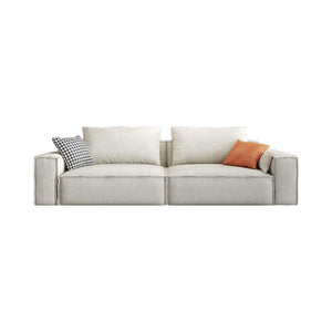 R67 Anselm Two Seater Modular Sofa – Contemporary Leathaire Upholstered Couch with High-Density Sponge Comfort – Modern 2 Seater Living Room Sofa - My Store