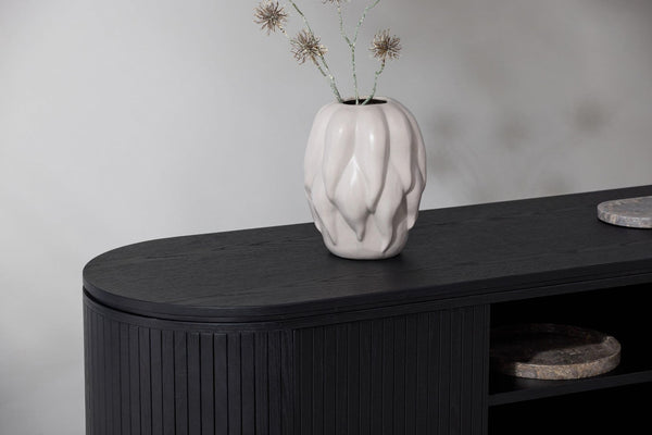 Fjällbacka Low Storage Sideboard | Black Oak MDF Veneer Scandinavian Design