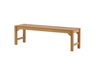 Kenya Outdoor Bench, Natural Teak | Classic Garden Seating 150 cm